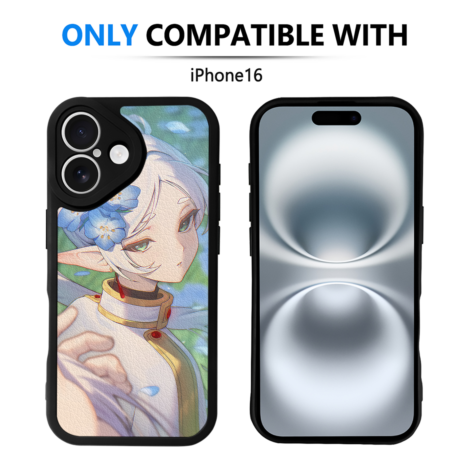 （画像用） 葬送のフリーレン Frieren 【iPhone 16シリーズ対応】シリコンスマホケース（レザー調） 材質：シリコン